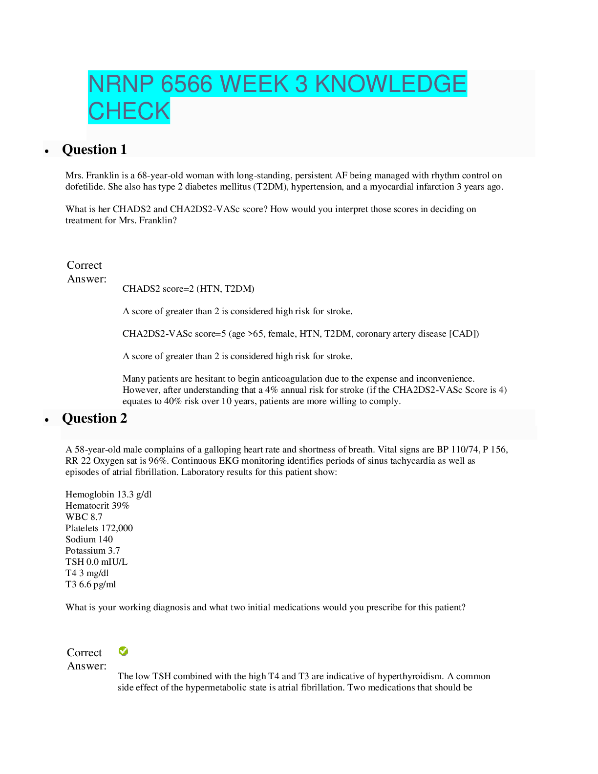 Preview image of NRNP 6566 WEEK 3 KNOWLEDGE CHECK (VERIFIED SOLUTION) document